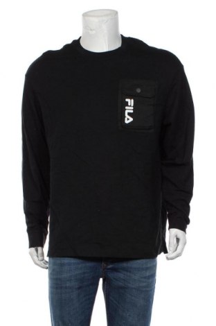 Мъжка блуза FILA, Размер L, Цвят Черен, Памук, Цена 35,70 лв.