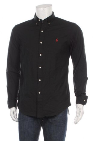 Мъжка риза Ralph Lauren, Размер M, Цвят Черен, 91% памук, 9% еластан, Цена 174,30 лв.