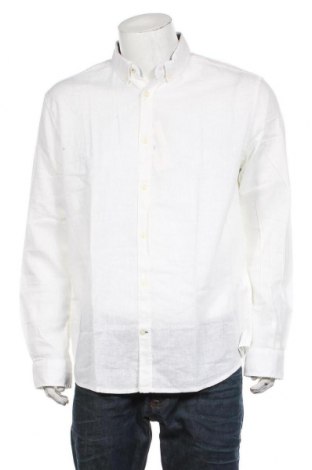 Męska koszula Tom Tailor, Rozmiar XL, Kolor Biały, 55% len, 45% bawełna, Cena 177,92 zł