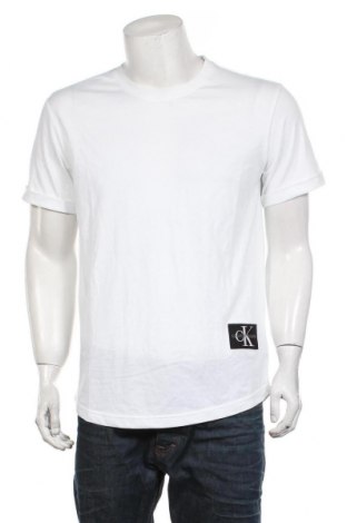 Pánské tričko  Calvin Klein Jeans, Velikost L, Barva Bílá, Bavlna, Cena  968,00 Kč