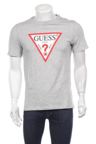Мъжка тениска Guess, Размер M, Цвят Сив, 95% памук, 5% вискоза, Цена 66,75 лв.
