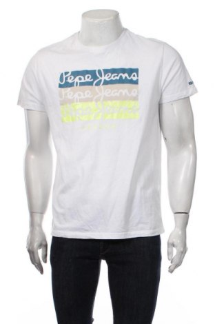Мъжка тениска Pepe Jeans, Размер L, Цвят Бял, Цена 55,50 лв.