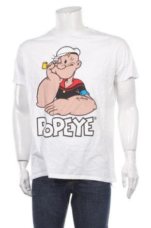 Ανδρικό t-shirt Popeye, Μέγεθος XL, Χρώμα Λευκό, Βαμβάκι, Τιμή 11,39 €