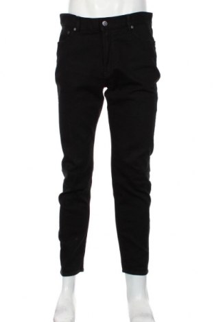 Męskie jeansy H&M, Rozmiar L, Kolor Czarny, 98% bawełna, 2% elastyna, Cena 131,14 zł