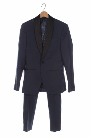 Мъжки костюм Isaac Dewhirst, Размер XS, Цвят Син, 83% полиестер, 15% вискоза, 2% еластан, Цена 46,08 лв.