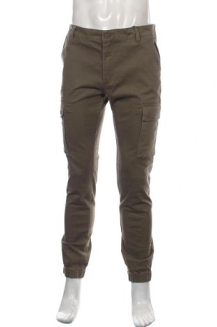 Pantaloni de bărbați Pier One, Mărime L, Culoare Verde, 98% bumbac, 2% elastan, Preț 181,91 Lei