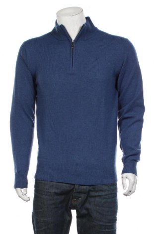 Мъжки пуловер Hackett, Размер M, Цвят Син, Вълна, Цена 291,75 лв.