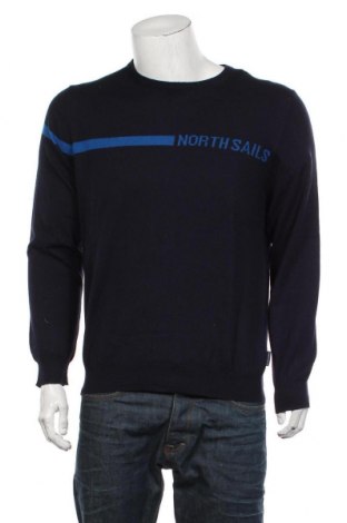 Męski sweter North Sails, Rozmiar M, Kolor Niebieski, 60% bawełna, 20% poliamid, 20% wełna, Cena 362,10 zł