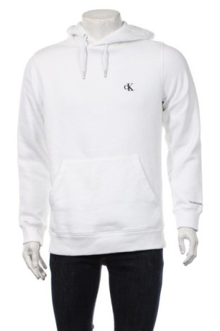Мъжки суичър Calvin Klein, Размер M, Цвят Бял, 50% памук, 50% полиестер, Цена 171,75 лв.