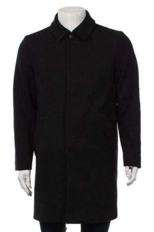 Мъжко палто Topman, Размер S, Цвят Черен, 89% полиестер, 11% вискоза, Цена 45,80 лв.