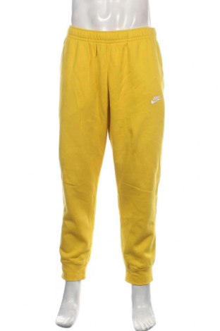 Мъжко спортно долнище Nike, Размер XL, Цвят Жълт, 80% памук, 20% полиестер, Цена 83,30 лв.