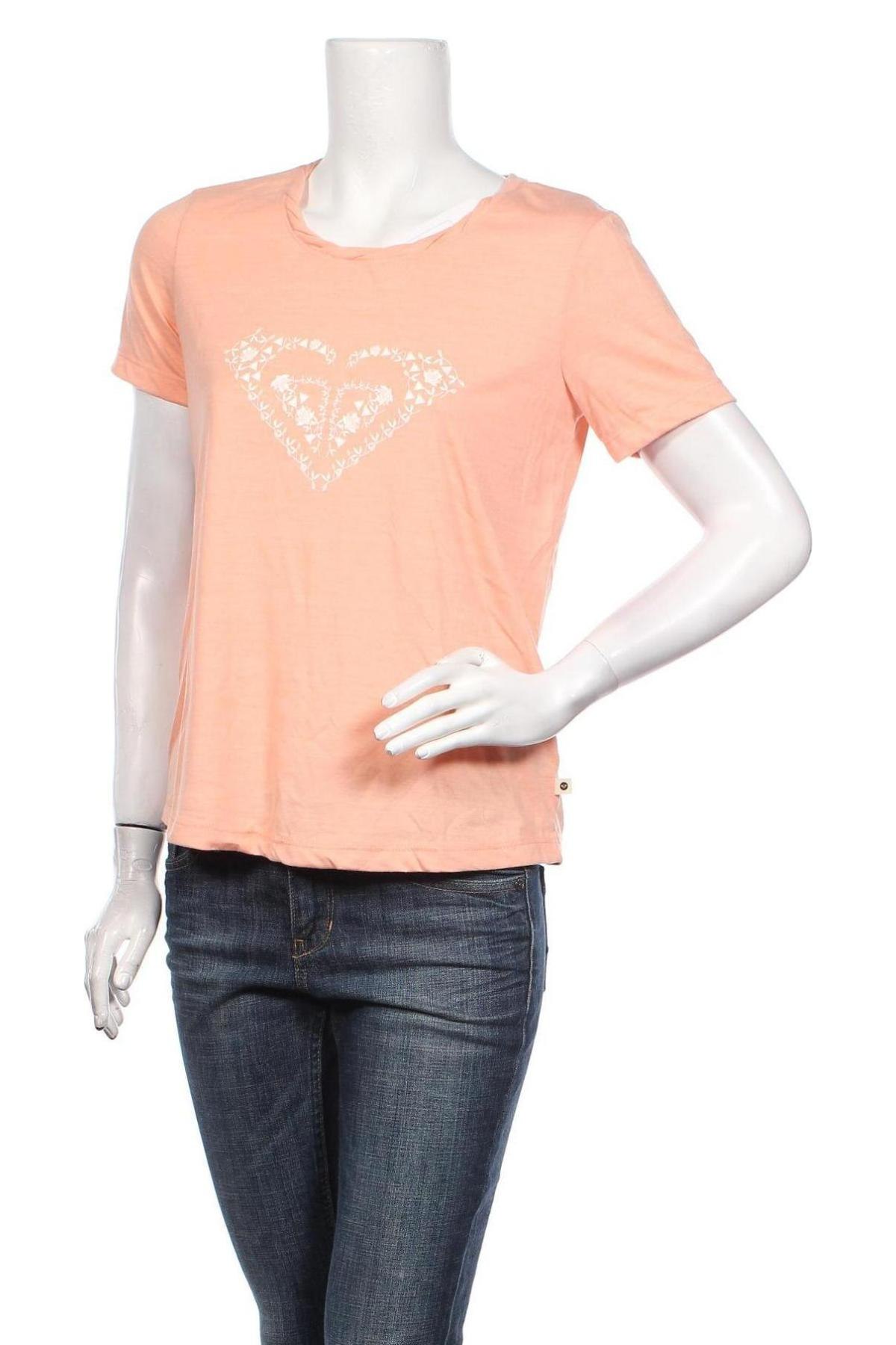 Γυναικείο t-shirt Roxy, Μέγεθος M, Χρώμα Ρόζ , 65% πολυεστέρας, 335% βισκόζη, Τιμή 30,41 €
