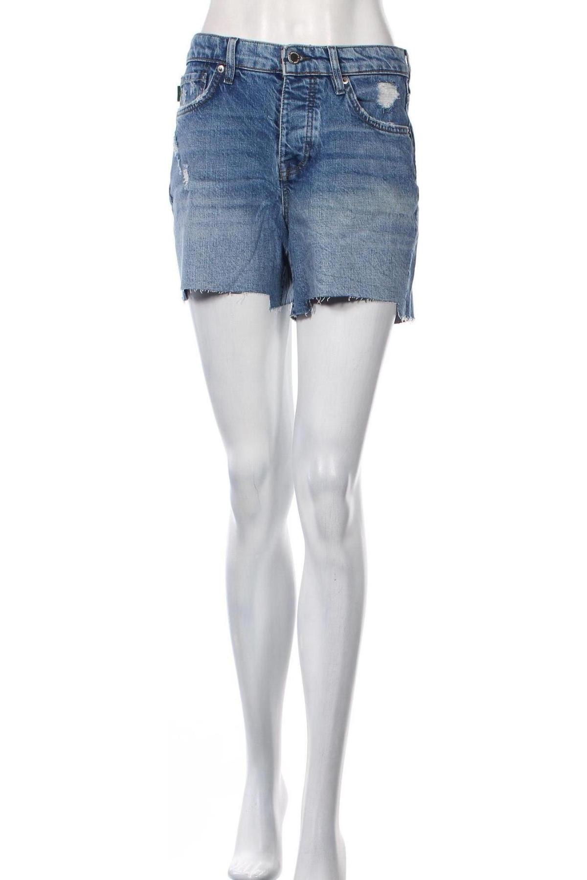 Дамски къс панталон Superdry, Размер S, Цвят Син, Цена 65,40 лв.