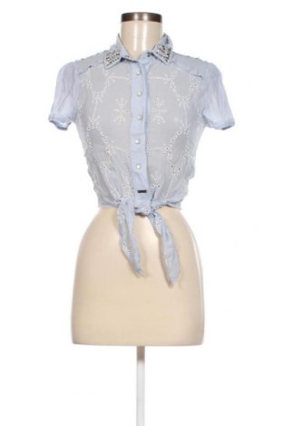 Γυναικείο πουκάμισο Guess, Μέγεθος XS, Χρώμα Μπλέ, Τιμή 48,97 €