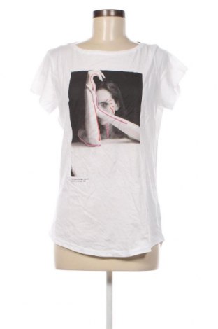 Γυναικείο t-shirt Sisley, Μέγεθος L, Χρώμα Λευκό, Τιμή 11,06 €