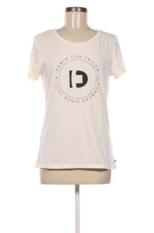 Γυναικείο t-shirt Tom Tailor, Μέγεθος L, Χρώμα Εκρού, Τιμή 11,06 €