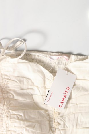 Γυναικείο αμάνικο μπλουζάκι Camaieu, Μέγεθος XL, Χρώμα Εκρού, Τιμή 4,65 €