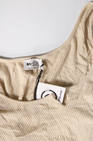 Γυναικείο αμάνικο μπλουζάκι NA-KD, Μέγεθος L, Χρώμα  Μπέζ, Τιμή 5,53 €
