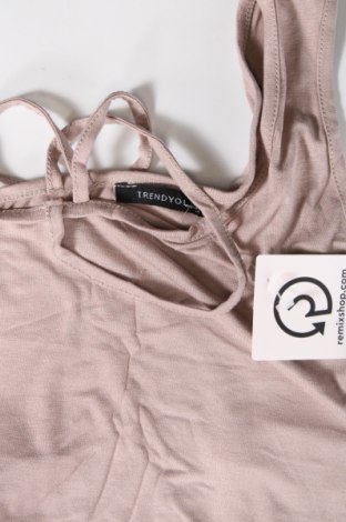 Γυναικείο αμάνικο μπλουζάκι Trendyol, Μέγεθος M, Χρώμα  Μπέζ, Τιμή 3,59 €