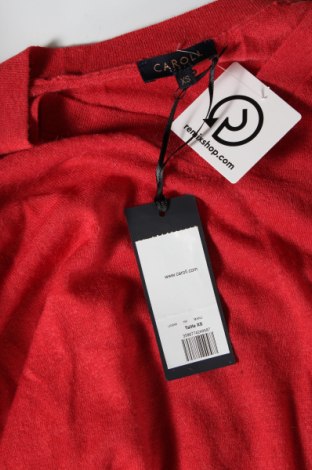 Дамски пуловер Caroll, Размер XS, Цвят Червен, Цена 46,20 лв.