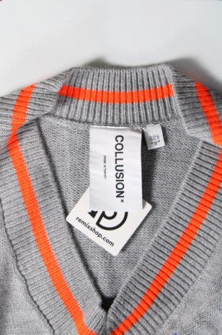 Дамски пуловер Collusion, Размер S, Цвят Сив, Цена 12,24 лв.