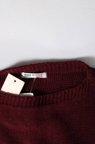 Дамски пуловер Made In Italy, Размер M, Цвят Червен, Цена 19,32 лв.
