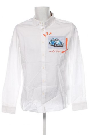 Мъжка риза Desigual, Размер XL, Цвят Бял, Цена 117,00 лв.