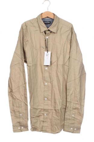 Ανδρικό πουκάμισο Jack & Jones, Μέγεθος XS, Χρώμα  Μπέζ, Τιμή 35,05 €