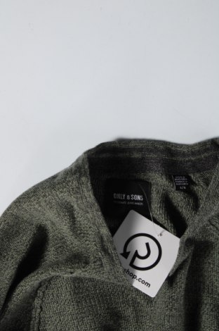 Ανδρικό πουλόβερ Only & Sons, Μέγεθος S, Χρώμα Πράσινο, Τιμή 23,71 €