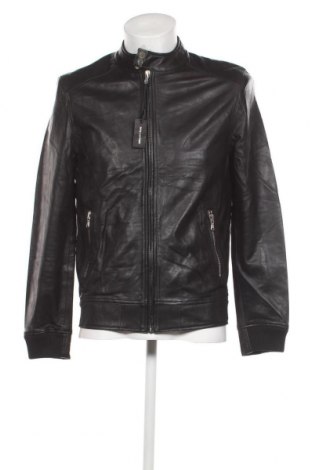 Ανδρικό δερμάτινο μπουφάν Barneys Originals, Μέγεθος L, Χρώμα Μαύρο, Τιμή 248,97 €