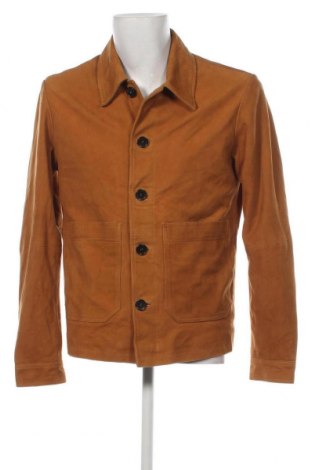 Ανδρικό δερμάτινο μπουφάν Selected Homme, Μέγεθος L, Χρώμα  Μπέζ, Τιμή 114,59 €