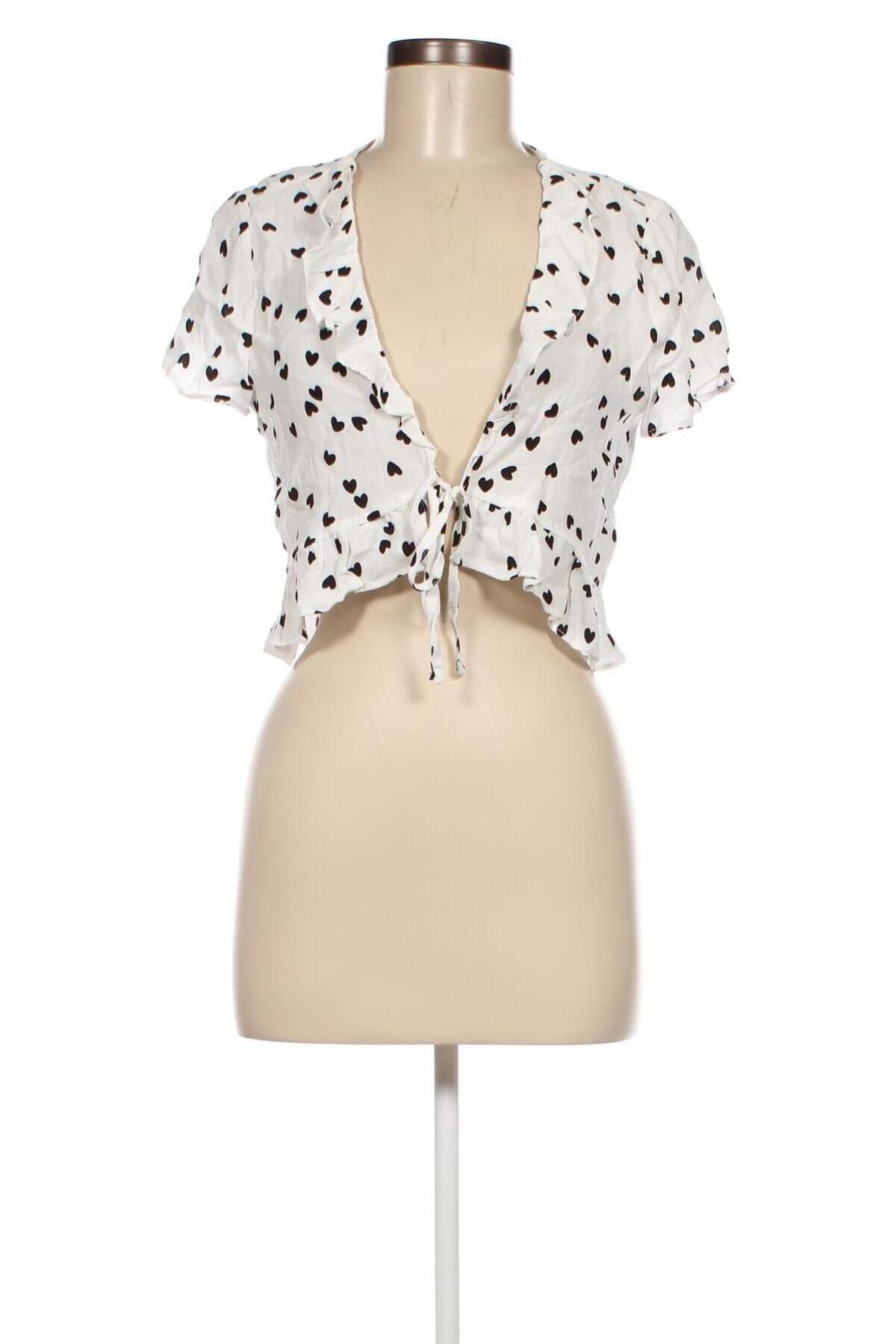 Γυναικεία μπλούζα Bershka, Μέγεθος M, Χρώμα Λευκό, Τιμή 6,07 €