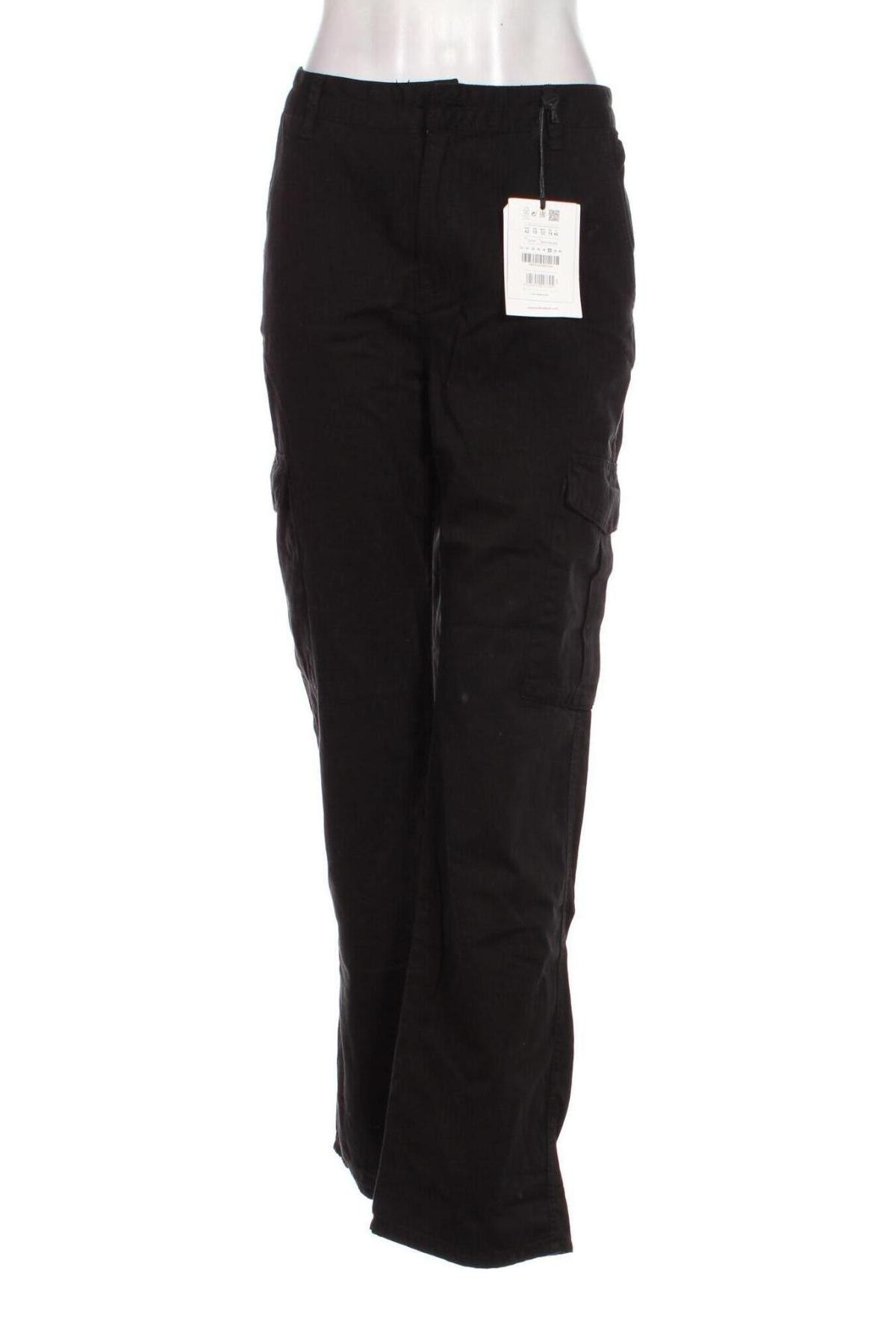 Pantaloni de femei Pull&Bear, Mărime L, Culoare Negru, Preț 46,91 Lei