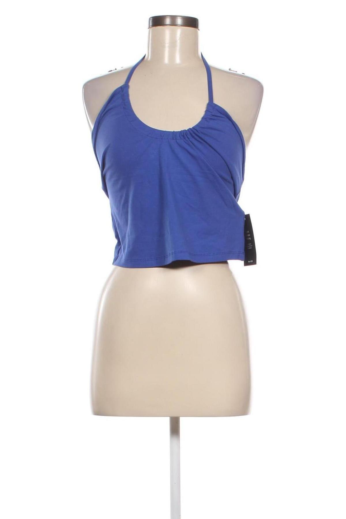 Γυναικείο αμάνικο μπλουζάκι NA-KD, Μέγεθος L, Χρώμα Μπλέ, Τιμή 4,78 €