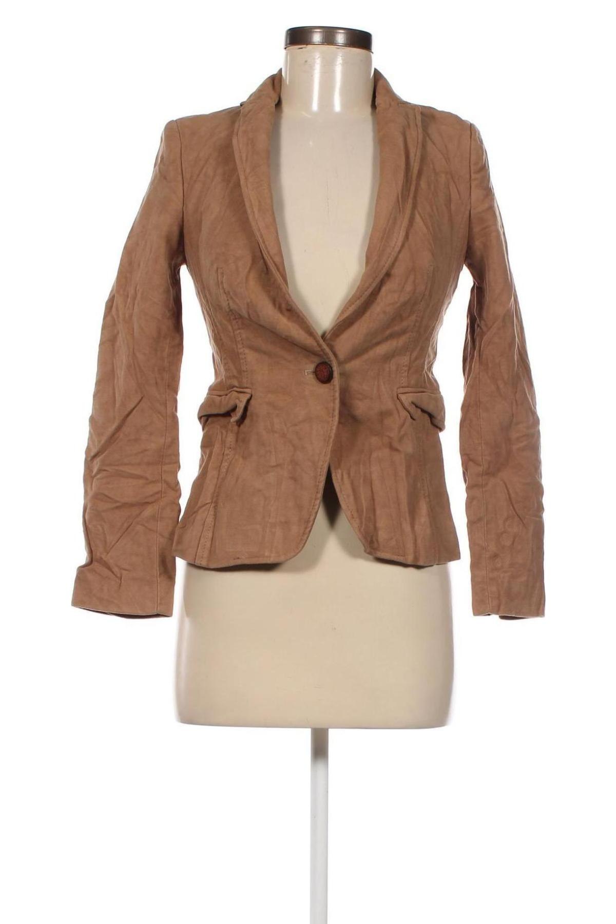 Damen Blazer Zara, Größe S, Farbe Beige, Preis € 3,31