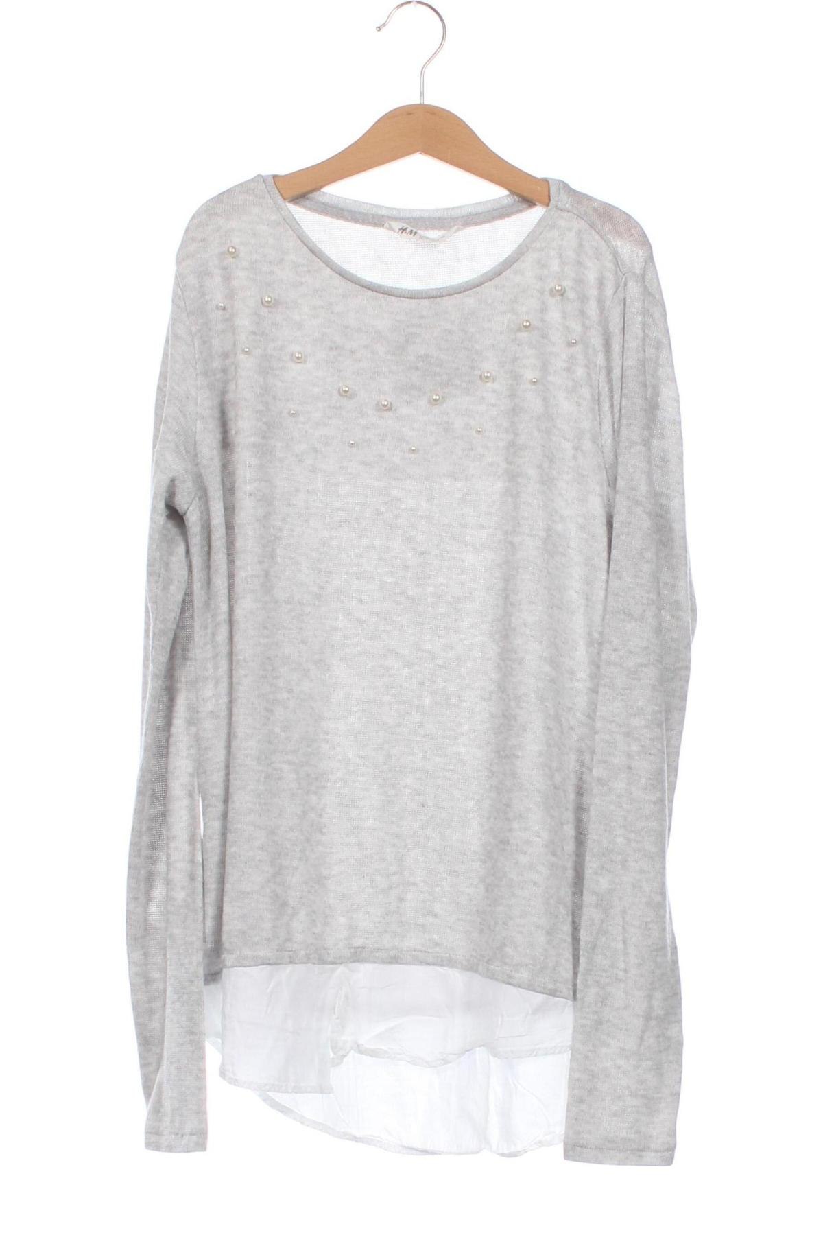 Kinder Shirt H&M, Größe 14-15y/ 168-170 cm, Farbe Grau, Preis € 2,34