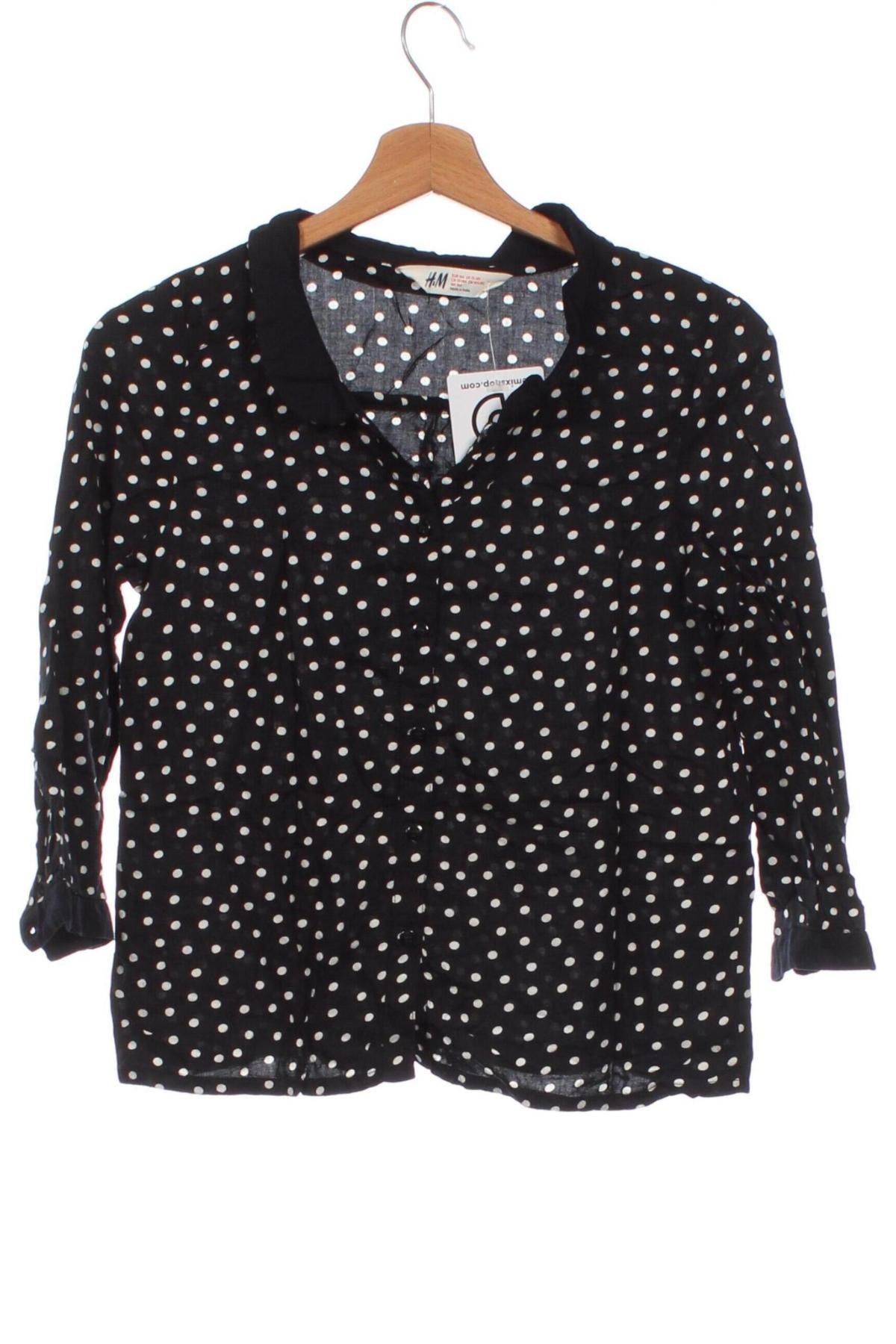 Kinderhemd H&M, Größe 13-14y/ 164-168 cm, Farbe Schwarz, Preis 1,68 €