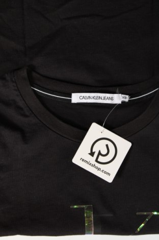 Γυναικείο t-shirt Calvin Klein Jeans, Μέγεθος XS, Χρώμα Μαύρο, Τιμή 22,75 €