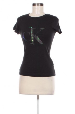 Γυναικείο t-shirt Calvin Klein Jeans, Μέγεθος XS, Χρώμα Μαύρο, Τιμή 22,75 €