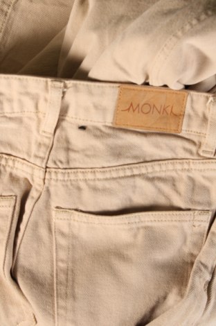 Damskie jeansy Monki, Rozmiar S, Kolor Beżowy, Cena 50,99 zł