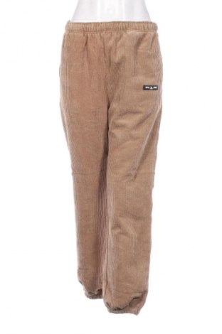 Pantaloni de velvet de femei, Mărime S, Culoare Bej, Preț 95,99 Lei