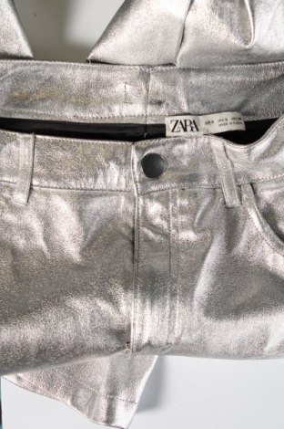 Damen Lederhose Zara, Größe S, Farbe Silber, Preis € 19,56