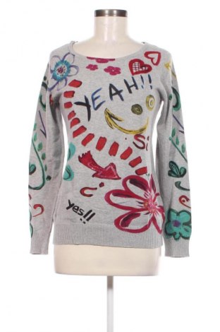 Damenpullover Desigual, Größe M, Farbe Grau, Preis 22,49 €