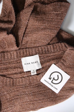 Damski sweter Pink Rose, Rozmiar S, Kolor Brązowy, Cena 51,99 zł