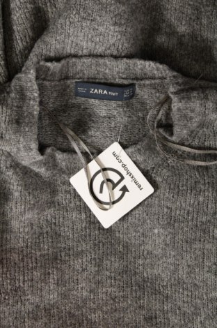 Дамски пуловер Zara Knitwear, Размер M, Цвят Сив, Цена 18,49 лв.