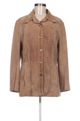 Damen Lederjacke, Größe M, Farbe Beige, Preis 34,99 €