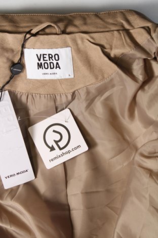 Geacă de piele pentru femei Vero Moda, Mărime L, Culoare Bej, Preț 91,99 Lei