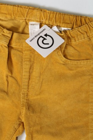 Pantaloni de catifea reiată, pentru copii H&M, Mărime 8-9y/ 134-140 cm, Culoare Galben, Preț 74,81 Lei