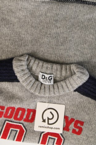 Детски пуловер D&G Junior, Размер 5-6y/ 116-122 см, Цвят Сив, Цена 47,99 лв.