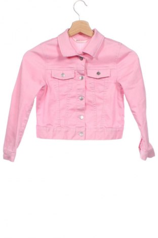 Kinder Jeansjacke H&M, Größe 7-8y/ 128-134 cm, Farbe Rosa, Preis € 11,49